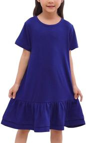 img 4 attached to 👗 GORLYA GOR1079 Toddler Girls' Casual Ruffle Dresses for Clothing