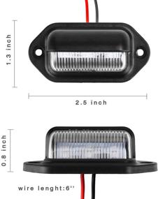 img 3 attached to 🚙 LivTee Водонепроницаемая светодиодная лампа номерного знака 12V: яркий голубой свет для домов на колесах, кемперов, грузовиков, внедорожников, трейлеров и фургонов - освещение ступеней, салона, багажного отделения и под капотом (2шт)