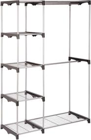 img 2 attached to 🚪 Honey-Can-Do WRD-02124 Double Rod Freestanding Closet, Dimensions: 45L x 19W x 68H