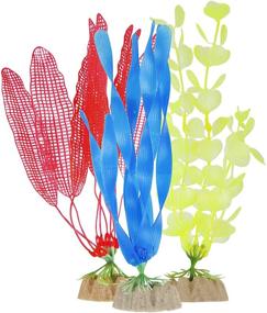 img 2 attached to 🌿 GloFish Plant Aquarium Decor: Vibrant Multi-Color, 3-Piece Set