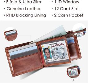 img 3 attached to 💼 Minimalist Men's Leather Wallets - Stylish Holders for Cards, Cash, and Accessories