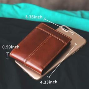img 2 attached to 💼 Minimalist Men's Leather Wallets - Stylish Holders for Cards, Cash, and Accessories