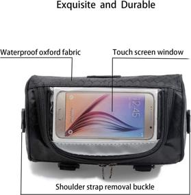 img 2 attached to 🚲 Bike Handlebar Front Bag with Rain Cover - BOBILIFE Cycling Bicycle Bag for Front Frame Tube Basket