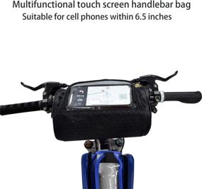 img 3 attached to 🚲 Bike Handlebar Front Bag with Rain Cover - BOBILIFE Cycling Bicycle Bag for Front Frame Tube Basket