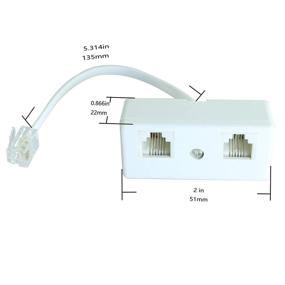 img 1 attached to Longdex Telephone Splitter Modular Adapters