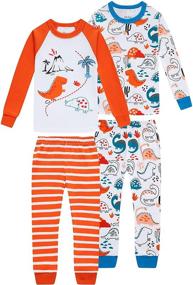 img 4 attached to 🎄 Christmas Children Boys' Clothing and Sleepwear: Shelry Pajamas for the Perfect Night's Sleep