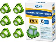 🔍 veva premium vacuum filter set - 12 hepa filters & covers for bissell 1782 pet hair eraser cordless hand vac логотип