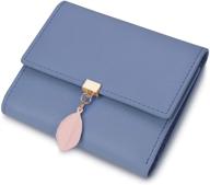 👜 stylish & secure: yaluxe small wallet for women with rfid blocking & genuine leather leaf pendant - elegant card holder and coin purse for girls logo