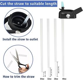 img 1 attached to 🥤 US Beipin Straw Lid Set for Hydroflask Wide Mouth - Straw Cap Replacement for Hydro Flask 12oz-64oz Wide Mouth Bottles - Hydroflask Straws Accessory