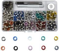 🛠️ renashed grommets kit 1/4 inch metal eyelets: 300pcs for crafts, bags, shoes, clothes - 10 vibrant colors logo