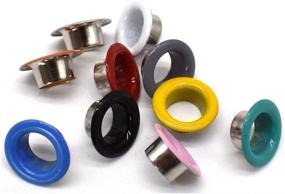 img 2 attached to 🛠️ Renashed Grommets Kit 1/4 inch Metal Eyelets: 300pcs for Crafts, Bags, Shoes, Clothes - 10 Vibrant Colors