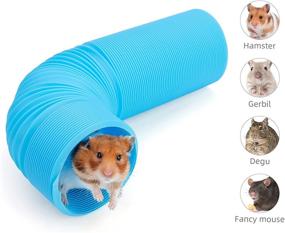 img 3 attached to 🐭 Niteangel Small Pet Fun Tunnel: Perfect for Adult Ferrets and Rats - 39 x 4 inches