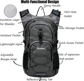 img 2 attached to 🎒 2L Hydration Backpack with Water Bladder for Running, Hiking, Cycling, and Camping - Lightweight Pack for Men & Women