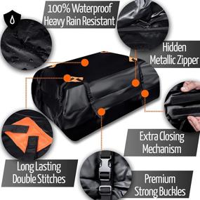 img 3 attached to Zone Tech автомобильная крышевая грузовая сумка: водостойкая с противоскользящей подложкой и усиленными ремнями - премиум-качество, резиновая амортизирующая крышевая подушка для поездок на автомобиле/внедорожнике.