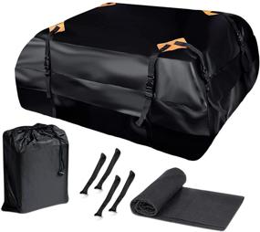 img 4 attached to Zone Tech Car Roof Cargo Bag: Water Resistant with Anti Slip Mat & Reinforced Straps - Premium Quality, Rubberized Cushioning Roof Pad for Car/SUV Trips