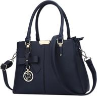 kkxiu women's top handle satchel shoulder bags 👜 with 3 zippered compartments, purses and handbags for ladies logo