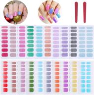 bubabox glitter nail wraps: 320pcs self-adhesive nail art decals & strips for manicure diy – shimmering nail polish stickers with nail file for women and girls logo