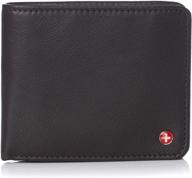 premium alpine swiss leather capacity divided men's accessories & wallets: card cases, money organizers & more! logo