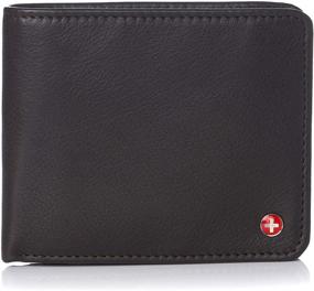 img 4 attached to Premium Alpine Swiss Leather Capacity Divided Men's Accessories & Wallets: Card Cases, Money Organizers & More!