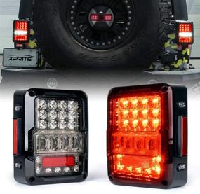 img 4 attached to Xprite 2007 2018 Wrangler Intensity Taillights Lights & Lighting Accessories