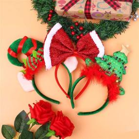 img 1 attached to Ruisita Christmas Headbands Accessories Decoration