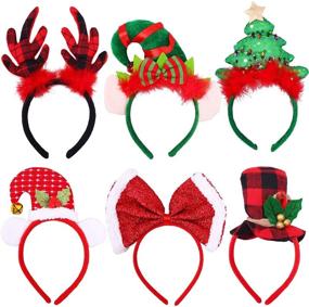 img 4 attached to Ruisita Christmas Headbands Accessories Decoration