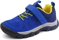 brooman kids hiking shoes boys girls trail running sneakers outdoor walking footwear logo