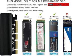 img 1 attached to ADWITS адаптер PCIe 3.0 x16 для NVMe/AHCI SSD с радиатором - форм-фактор M.2 (2230/2242/2260/2280)