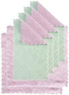 sprimemong dish cloths: absorbent kitchen towels and rags (6 pack) - green-purple dishcloths sets logo