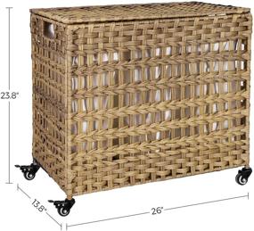 img 1 attached to SONGMICS Handwoven Rattan Style Removable Natural ULCB083N01