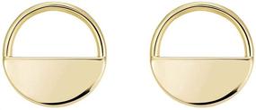 img 3 attached to 💎 14k Gold Plated Sterling Silver Small Stud Earrings with 0.55 Inch Posts