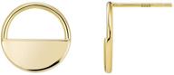 💎 14k gold plated sterling silver small stud earrings with 0.55 inch posts logo