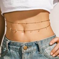 💎 gold crystal waist chain for women and girls - vivilly bead belly jewelry, ideal for beach and body accessories logo