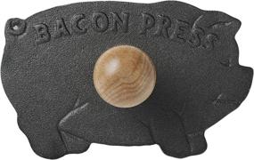 img 4 attached to 🐷 Norpro Cast Iron Pig Shaped Bacon Press: Efficient Wood Handle, 8.5in/21.5cm