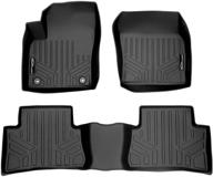 🔝 premium maxliner floor mats in black | 2 row liner set for 2018-2021 toyota c-hr logo