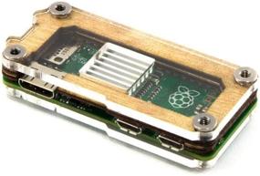 img 1 attached to 🍓 Raspberry Pi Zero W Wood Case with Heatsink - C4Labs Zebra Zero Case