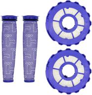 🔍 lemige post-motor & pre-motor filter replacement kit for dyson dc40 vacuums - 2 pack each, compatible with part 923587-02 & 922676-01 логотип