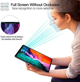 img 2 attached to Benazcap iPad Pro 12.9 Screen Protector [2021 Upgrade] - 2 Pack, High Definition, 9H Tempered Glass, iPad Pencil Support - for iPad Pro 12.9 3rd/4th Generation (2020/2018)