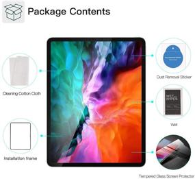 img 1 attached to Benazcap iPad Pro 12.9 Screen Protector [2021 Upgrade] - 2 Pack, High Definition, 9H Tempered Glass, iPad Pencil Support - for iPad Pro 12.9 3rd/4th Generation (2020/2018)