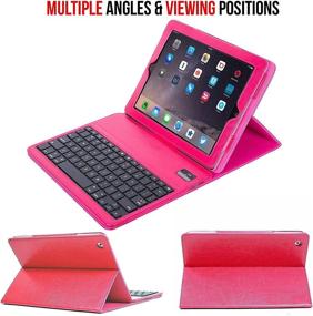 img 3 attached to 👉 Alpatronix KX101 iPad Mini Case with Keyboard: Wireless Bluetooth Keyboard Compatible with iPad Mini 5/4/3/2/1 - Pink