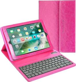 img 4 attached to 👉 Alpatronix KX101 iPad Mini Case with Keyboard: Wireless Bluetooth Keyboard Compatible with iPad Mini 5/4/3/2/1 - Pink