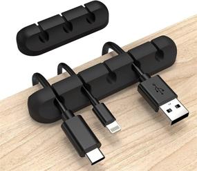img 4 attached to 🔌 Innovative INCHOR Cord Organizer: 2-Pack Cable Clips Set for Efficient Cable Management in Car, Home, and Office – 5 USB Power Wire Cord Slots