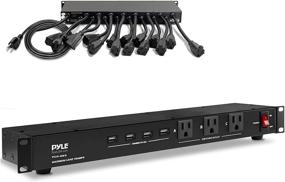 img 4 attached to 💻 Pyle Black 19-Outlet 1U Rackmount PDU with Surge Protector & USB Charge Ports - PCO865