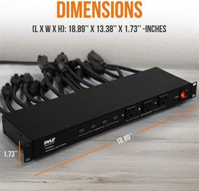 img 3 attached to 💻 Pyle Black 19-Outlet 1U Rackmount PDU with Surge Protector & USB Charge Ports - PCO865