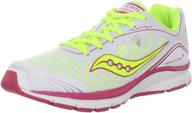 saucony kinvara athletic little citron girls' running shoes logo