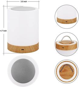 img 3 attached to 🔦 YSD Touch Lamp: Rechargeable Bedside & Table Lamp, Adjustable Brightness, Dimmable Color, Portable Night Light for Bedroom and Living Room