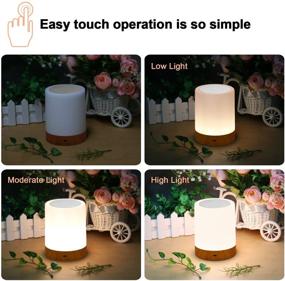 img 2 attached to 🔦 YSD Touch Lamp: Rechargeable Bedside & Table Lamp, Adjustable Brightness, Dimmable Color, Portable Night Light for Bedroom and Living Room