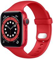 спортивный браслет nukelolo: премиум силиконовый ремешок для apple watch series se 6 5 4 3 2 1 - 44мм 42мм 40мм 38мм - совместим с женщинами и мужчинами логотип