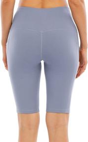 img 3 attached to 🩳 ATHVOTAR High-Waist Women's Biker Yoga Shorts with Pockets for Workout, Running, and Tummy Control