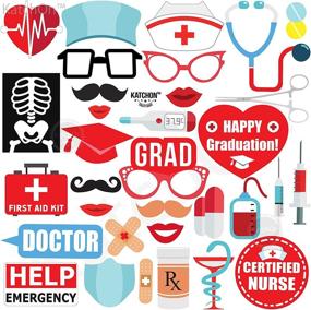 img 4 attached to 👩 Nurse Photo Booth Props 2021 - Large Pack of 33, DIY Assembly, Graduation Photo Props, Nurse Party Decor, Nursing Photo Props for Photoshoot, Medical School Grad Party Decor